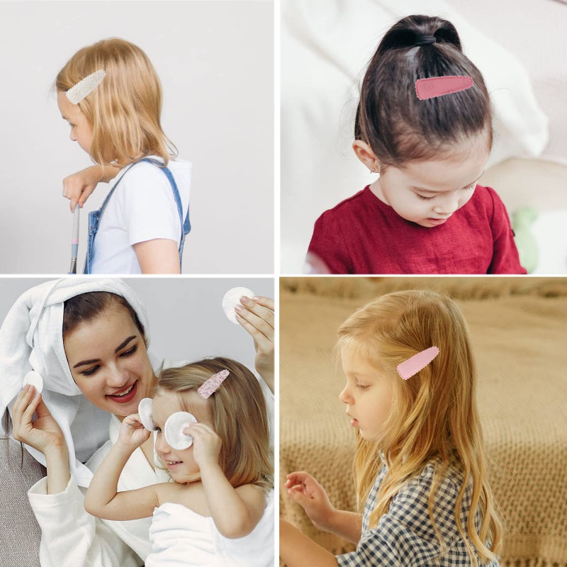 KIDOCHEESE 40pcs Baby Hair Clips Flower Patterns Snap Hair Clips Wrapped by Cloth Hair Pins Baby Girls Barrettes Hair Accessories for Baby Girls Infants Toddler Kids - Image 5